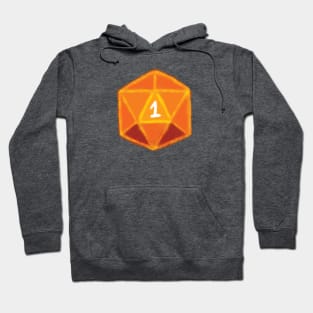 Natural 1 | Hand Painted Golden Nat 1 - Critical Fail D&D Hoodie